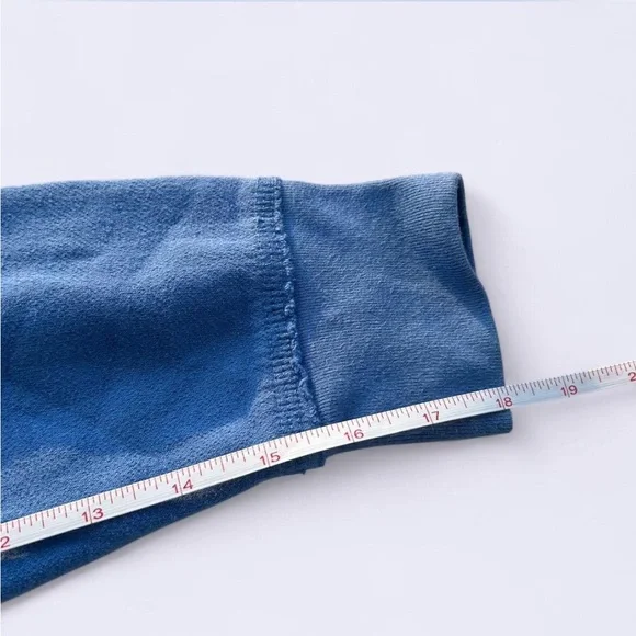 Aeropostale blue hoodie with pink accents & distressed hems - Picture 7 of 7